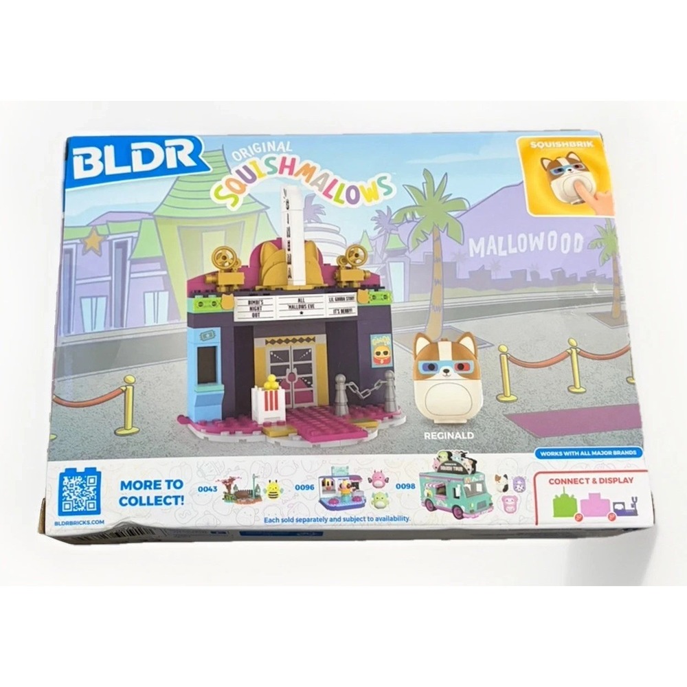 BLDR Squishmallows Movie Theater Set Reginald 128pcs Building Block Toy NEW